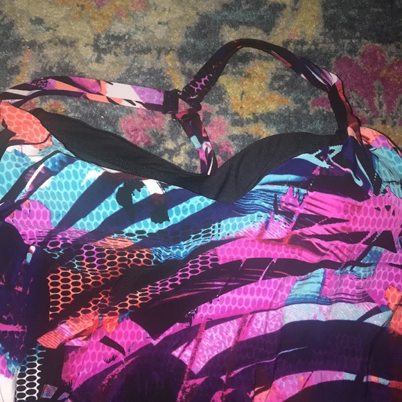 New Aqua Green Plus Size Racerback Tankini - Picture 5 of 7